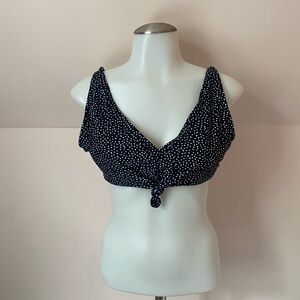 No Boundaries Black and White Polka Dot Bikini Top